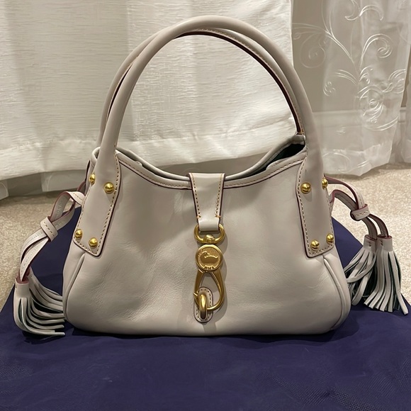 Dooney & Bourke Handbags - Dooney and Burke Florentine leather small logo lock satchel